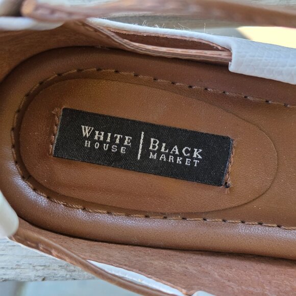 Sz 7 WHBM White & Silver Roman Style Sandals w/Criss-Cross Ankle Ties NEW - Picture 9 of 10